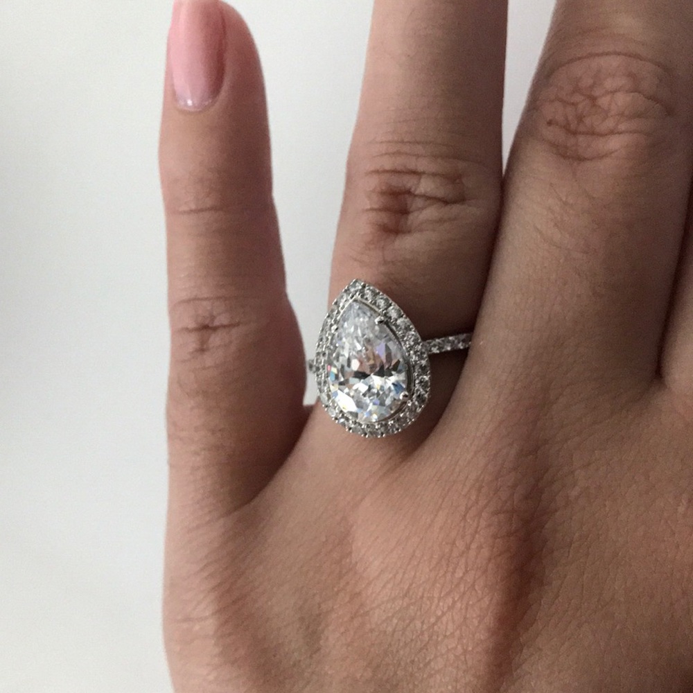 Nadri CZ Pear Ring